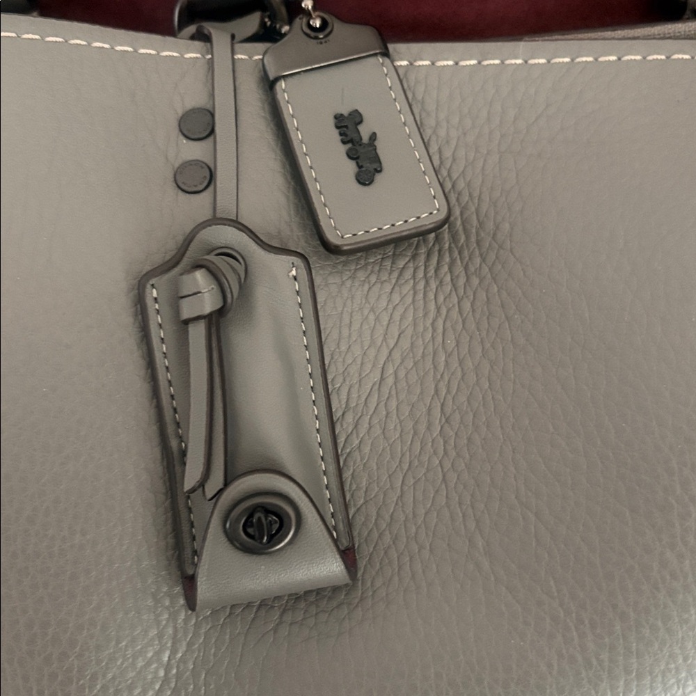 Coach Gray rogue 36 snake print handles - Picture 8 of 12